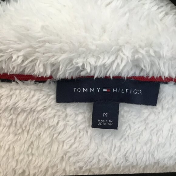 Tommy Hilfiger Teddy Jacket Women's Size Medium Pullover Quarter Zip White Cozy - Picture 4 of 8